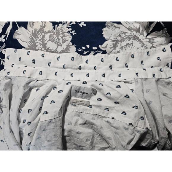 Men's Goodfellow Button Up Shirt Size XL Slim Sun White Short Sleeve 100% Cotton - Picture 6 of 12